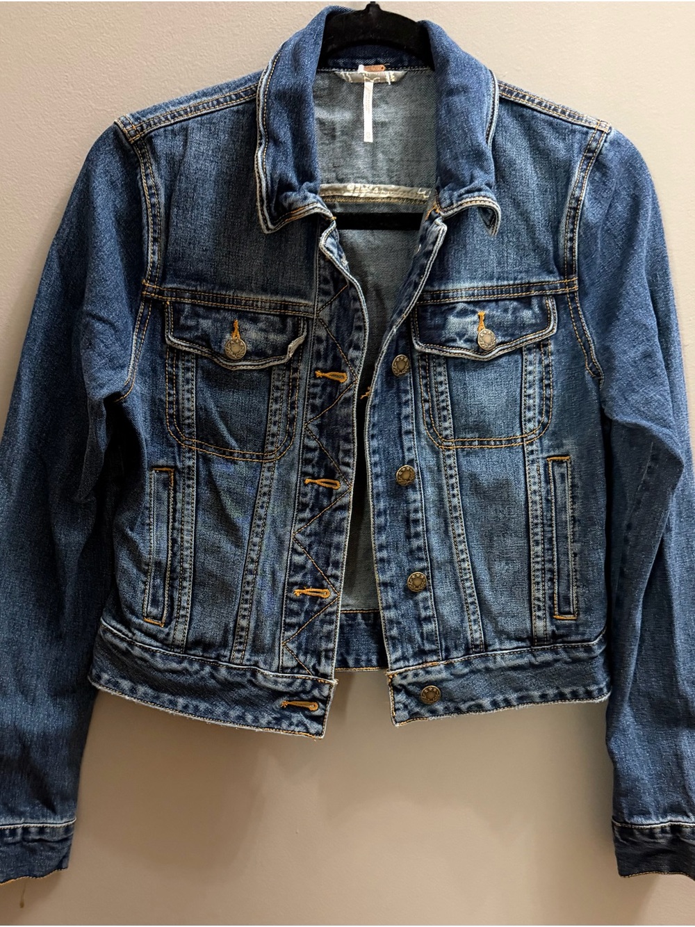 Free People Blue Denim Jean Jacket